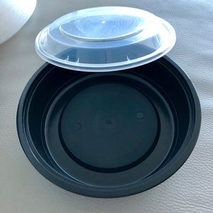 25 Plastic Meal Prep Food Container Bowls w/Lids